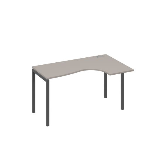 Стол правый Классика на металлокаркасе DUE эргономичный мокко премиум / металлокаркас антрацит