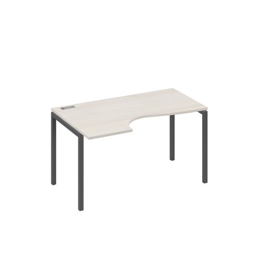 Стол Классика эргономичный левый на металлокаркасе DUE дуб / металлокаркас антрацит