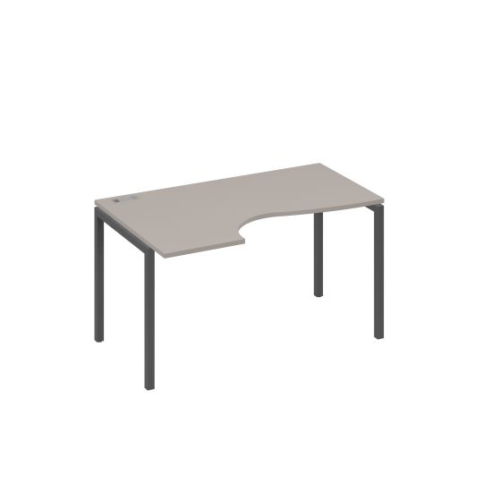Стол Классика эргономичный левый на металлокаркасе DUE мокко премиум / металлокаркас антрацит