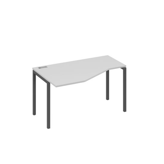Стол левый Технона металлокаркасе DUE эргономичный серый / металлокаркас антрацит