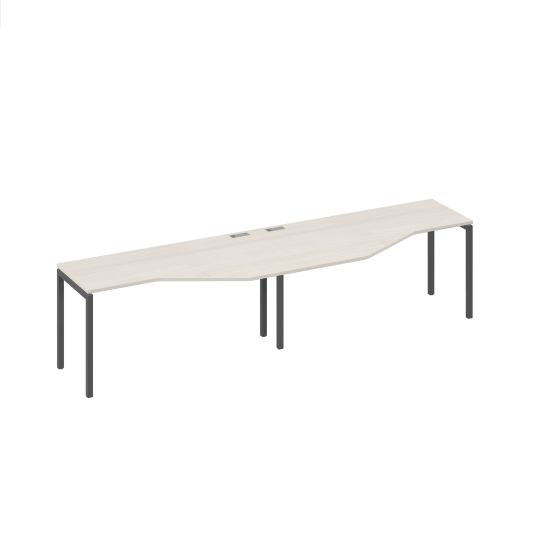 Рабочая станция (2х160) эргономичная Техно каркас DUE дуб / металлокаркас антрацит