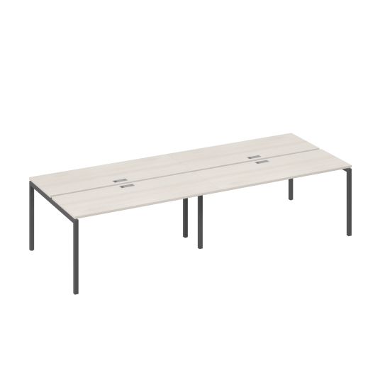 Рабочая станция на металлокаркасе DUE (4х160) дуб / металлокаркас антрацит