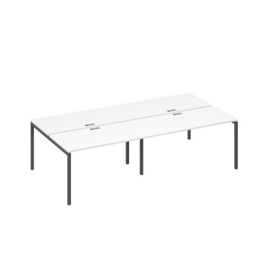 Станция рабочая на металлокаркасе DUE 4х140 белый премиум / металлокаркас антрацит