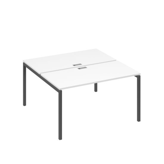 Рабочая станция опоры DUE 2х140 белый премиум / металлокаркас антрацит