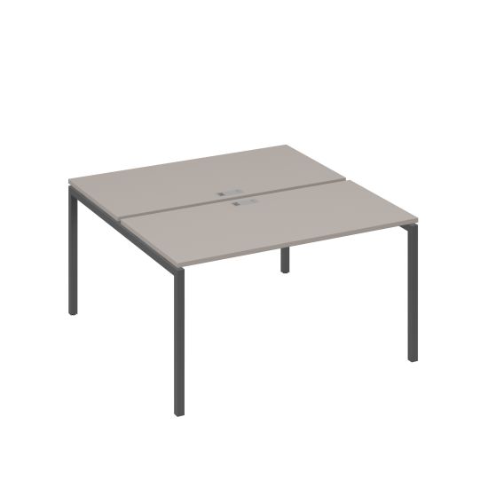 Рабочая станция опоры DUE 2х140 мокко премиум / металлокаркас антрацит