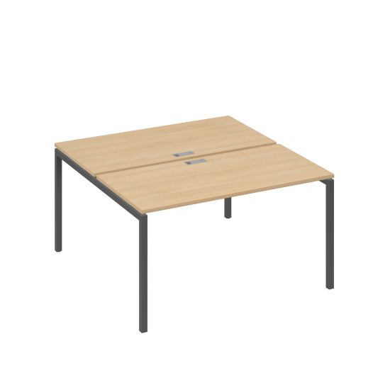 Рабочая станция опоры DUE 2х140 натуральный дуб / металлокаркас антрацит