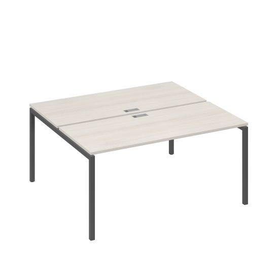 Станция офисная на каркасе DUE (2х160) дуб / металлокаркас антрацит