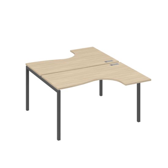 Станция каркас DUE столы (2х140) Классика дуб скандинавский / металлокаркас антрацит