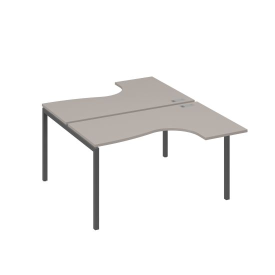 Станция каркас DUE столы (2х140) Классика мокко премиум / металлокаркас антрацит