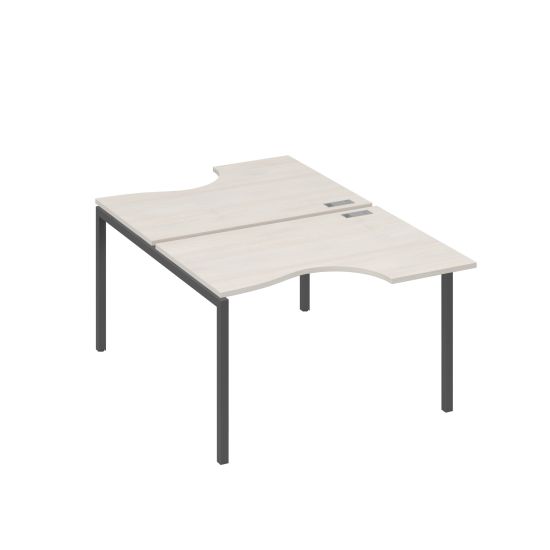 Рабочая станция каркас DUE столы (2х120) Классика дуб / металлокаркас антрацит