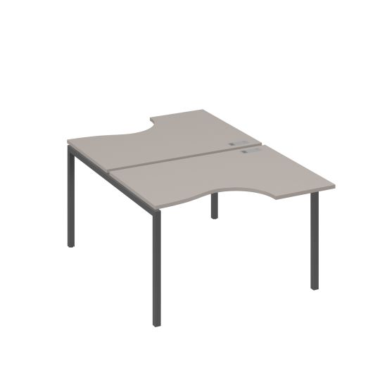 Рабочая станция каркас DUE столы (2х120) Классика мокко премиум / металлокаркас антрацит