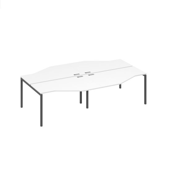 Рабочая станция опоры DUE столы (4х140) Техно белый премиум / металлокаркас антрацит