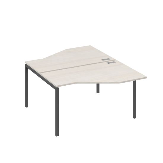 Рабочая станция (2х140) со столами Техно каркас DUE дуб / металлокаркас антрацит