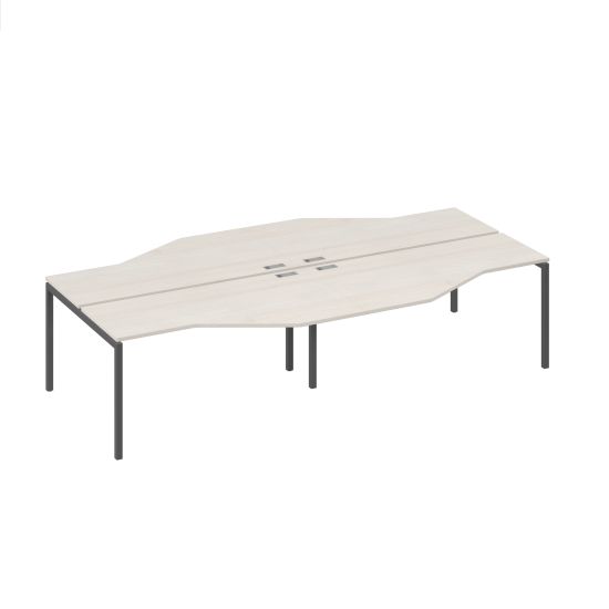 Рабочая станция столы Техно (4х160) каркас DUE дуб / металлокаркас антрацит