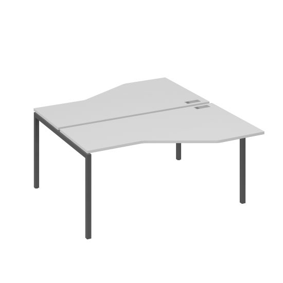 Рабочая станция опоры DUE столы Техно (2х160) серый / металлокаркас антрацит