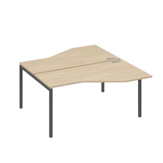 Рабочая станция опоры DUE столы Техно (2х160) дуб скандинавский / металлокаркас антрацит