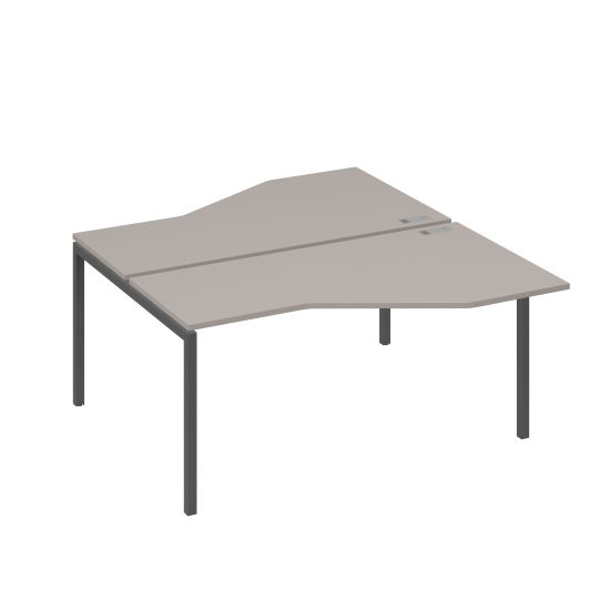Рабочая станция опоры DUE столы Техно (2х160) мокко премиум / металлокаркас антрацит