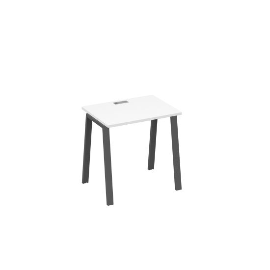 Стол письменный на металлокаркасе TRE белый премиум / металлокаркас антрацит