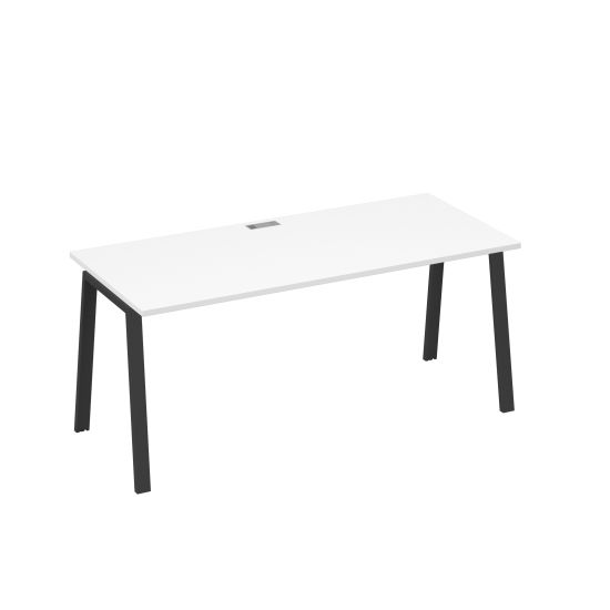 Стол письменный на металлокаркасе TRE белый премиум / металлокаркас антрацит