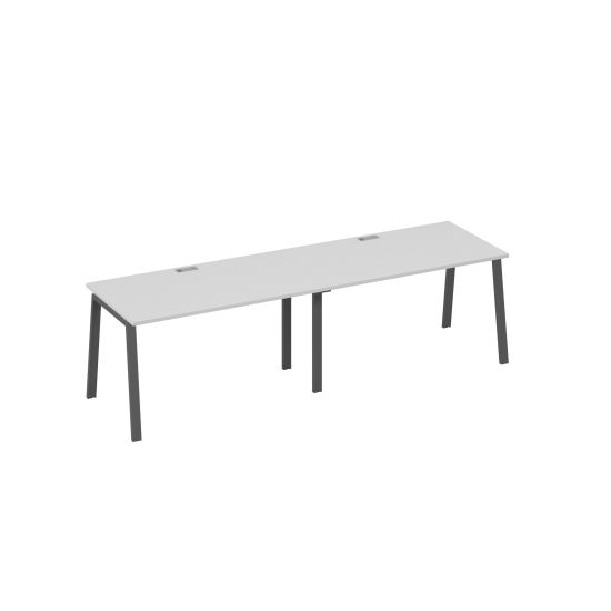 Станция (2х140) офисная на каркасе TRE серый / металлокаркас антрацит