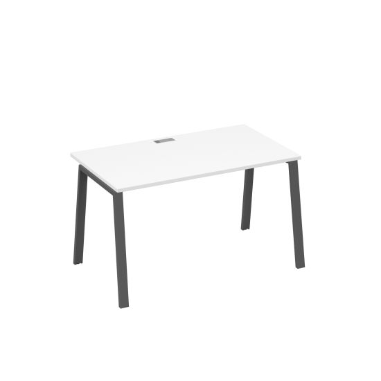Стол письменный на металлокаркасе TRE белый премиум / металлокаркас антрацит