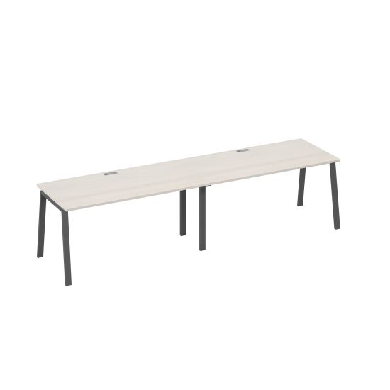 Рабочая станция на металлокаркасе TRE (2х160) дуб / металлокаркас антрацит