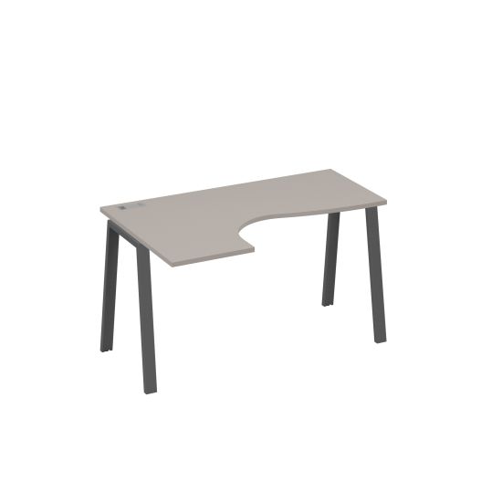Стол эргономичный Классика на металлокаркасе TRE левый мокко премиум / металлокаркас антрацит