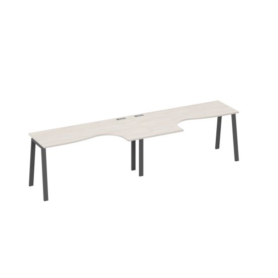 Рабочая станция металлокаркас TRE (2х160) столы Классика дуб / металлокаркас антрацит