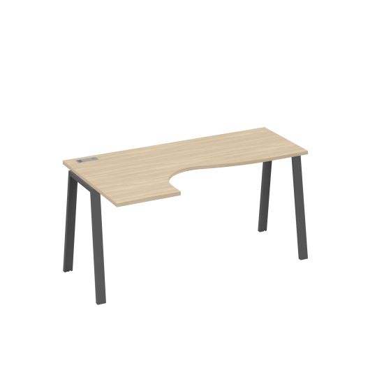 Стол Классика каркас TRE эргономичный левый дуб скандинавский / металлокаркас антрацит