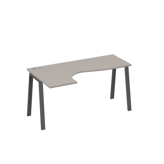 Стол Классика каркас TRE эргономичный левый мокко премиум / металлокаркас антрацит