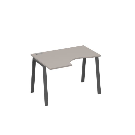 Стол Классика на металлокаркасе TRE левый эргономичный мокко премиум / металлокаркас антрацит