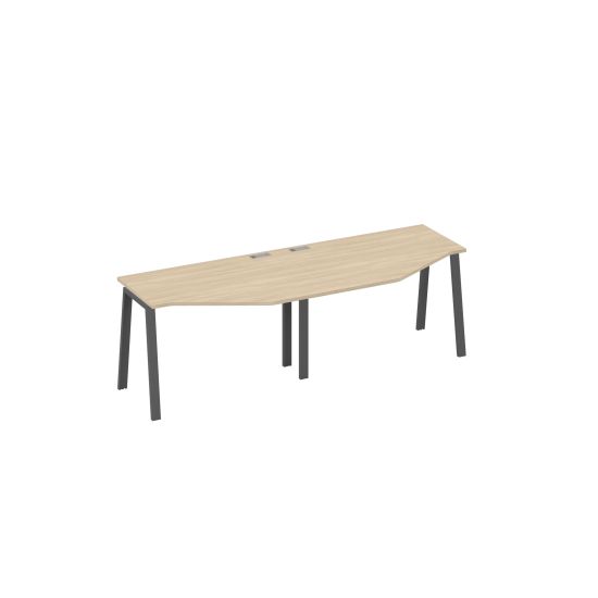Рабочая станция столы (2х120) Техно каркас TRE дуб скандинавский / металлокаркас антрацит