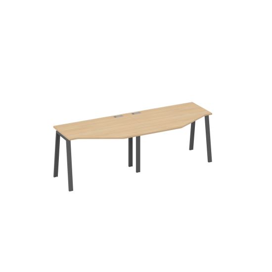 Рабочая станция столы (2х120) Техно каркас TRE натуральный дуб / металлокаркас антрацит