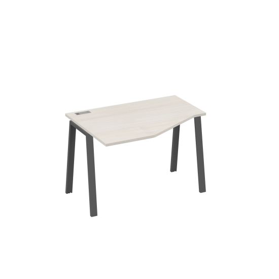 Стол на металлокаркасе TRE эргономичный левый Техно дуб / металлокаркас антрацит