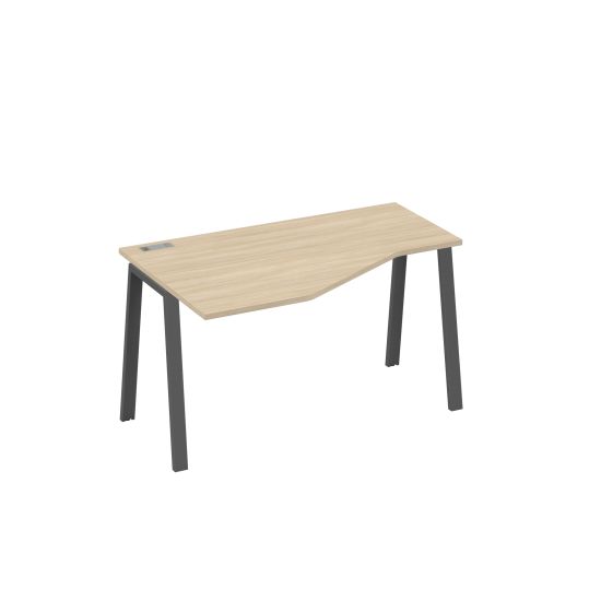 Стол Техно эргономичный левый металлокаркас TRE дуб скандинавский / металлокаркас антрацит