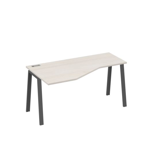 Стол левый Техно на металлокаркасе TRE эргономичный дуб / металлокаркас антрацит