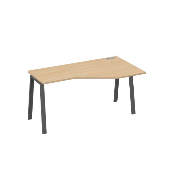 Стол правый Техно на каркасе TRE эргономичный натуральный дуб / металлокаркас антрацит