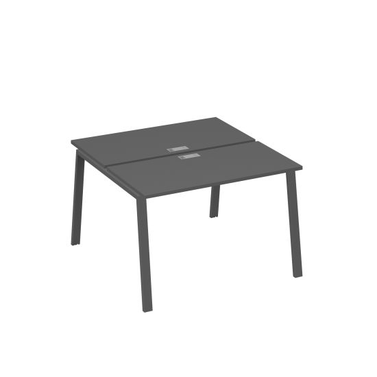 Рабочая станция (2х120) на каркасе TRE антрацит премиум / металлокаркас антрацит