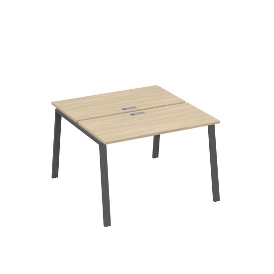 Рабочая станция (2х120) на каркасе TRE дуб скандинавский / металлокаркас антрацит