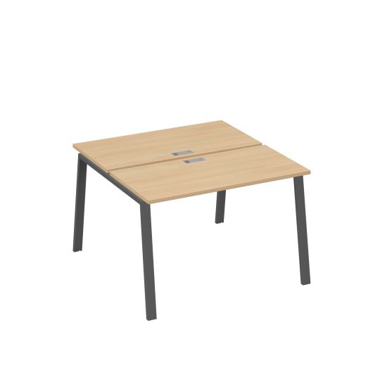 Рабочая станция (2х120) на каркасе TRE натуральный дуб / металлокаркас антрацит