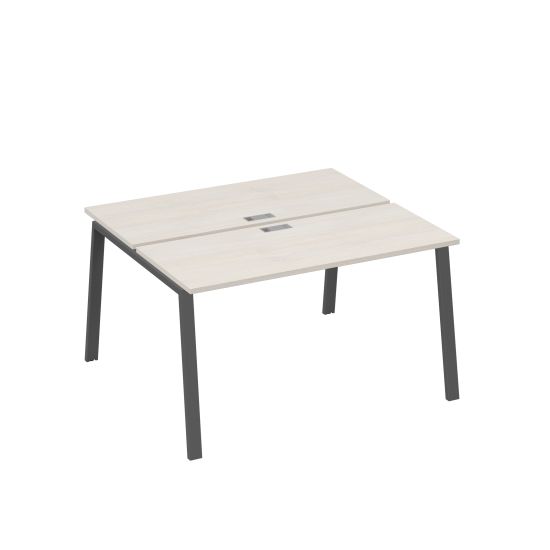 Станция 2х140 с опорами TRE офисная дуб / металлокаркас антрацит