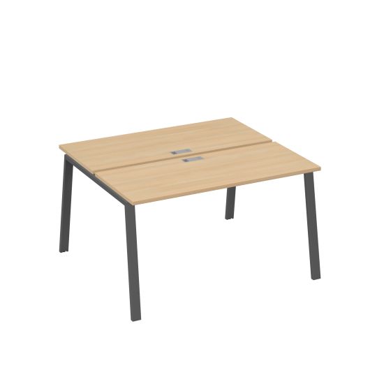 Станция 2х140 с опорами TRE офисная натуральный дуб / металлокаркас антрацит