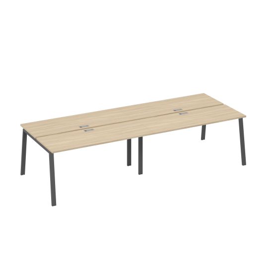 Рабочая станция на металлокаркасе TRE (4х160) дуб скандинавский / металлокаркас антрацит