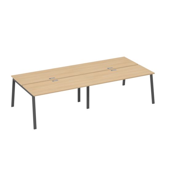 Рабочая станция на металлокаркасе TRE (4х160) натуральный дуб / металлокаркас антрацит