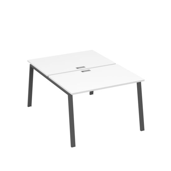 Станция (2х120) рабочая с металлокаркасом TRE белый премиум / металлокаркас антрацит