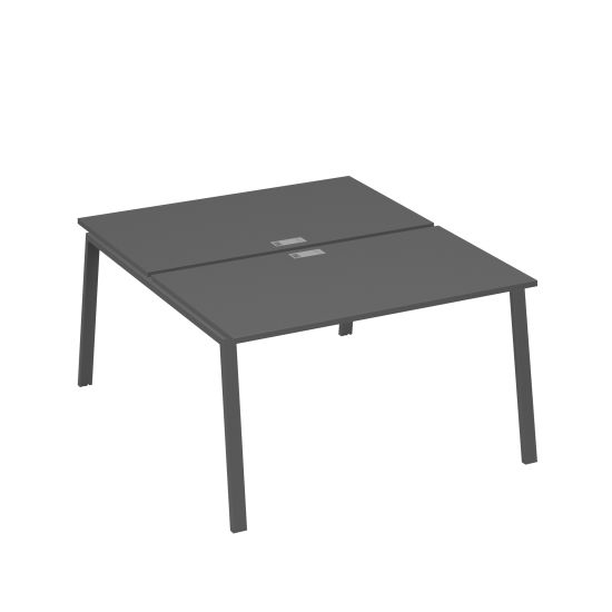 Рабочая станция каркас TRE 2х140 офисная антрацит премиум / металлокаркас антрацит