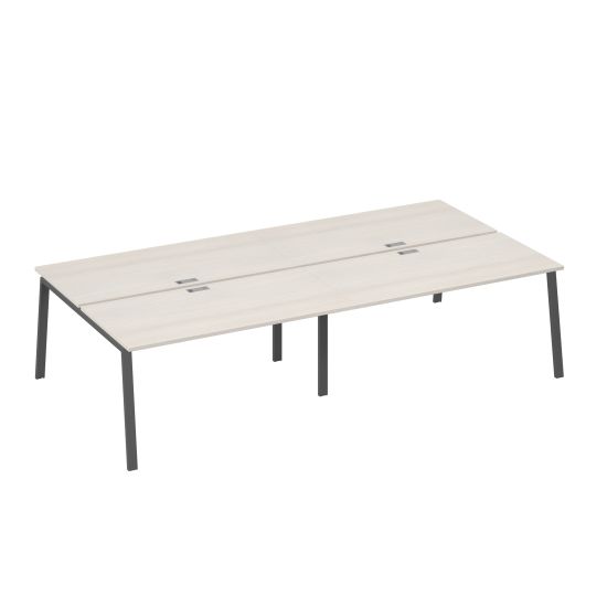 Рабочая станция 4х160 с опорами TRE дуб / металлокаркас антрацит