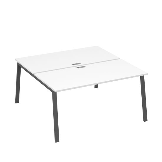 Рабочая станция (2х160) каркас TRE белый премиум / металлокаркас антрацит