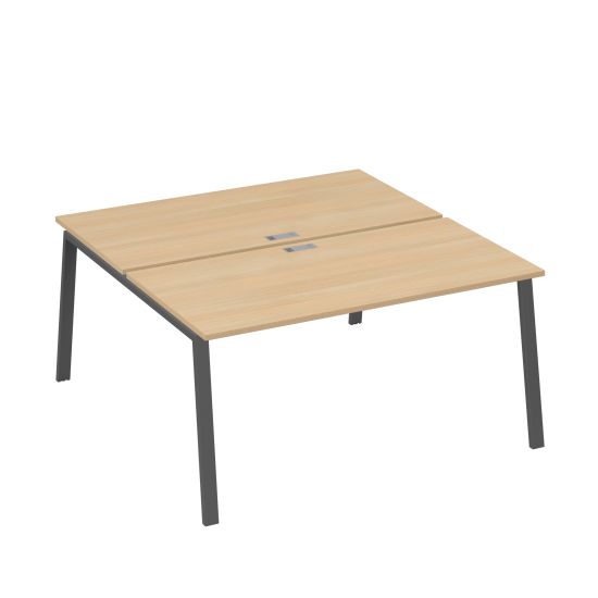 Рабочая станция (2х160) каркас TRE натуральный дуб / металлокаркас антрацит