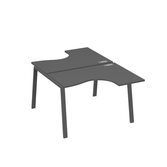 Рабочая станция каркас TRE столы Классика (2х120) антрацит премиум / металлокаркас антрацит
